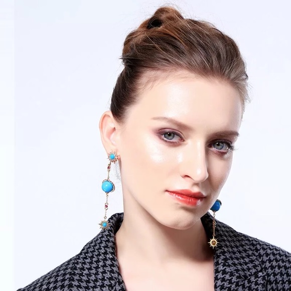 Very rare Jupiter 🌞 moon dangle earrings - Picture 5 of 6